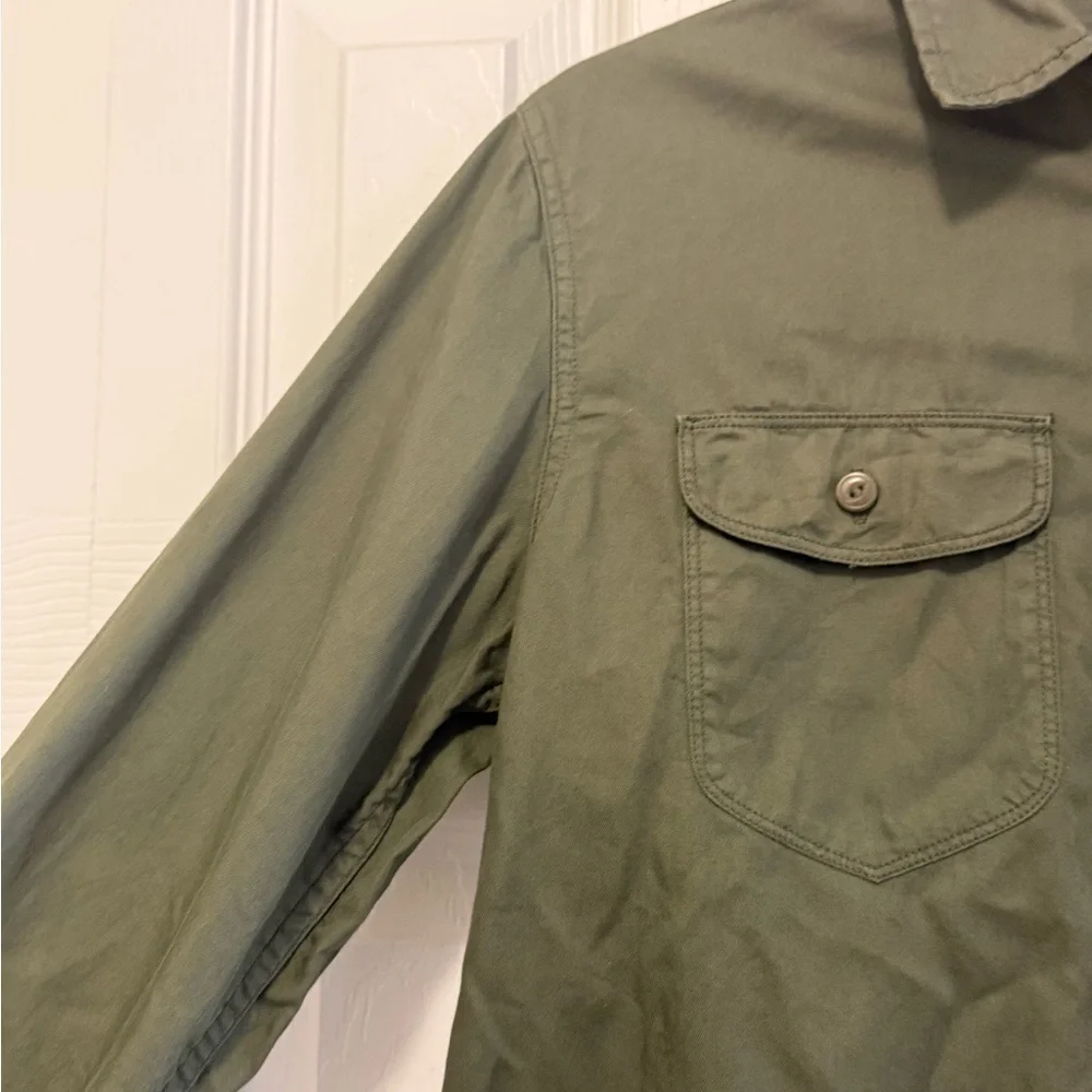J. Crew Button Down Green Khaki XS Shirt